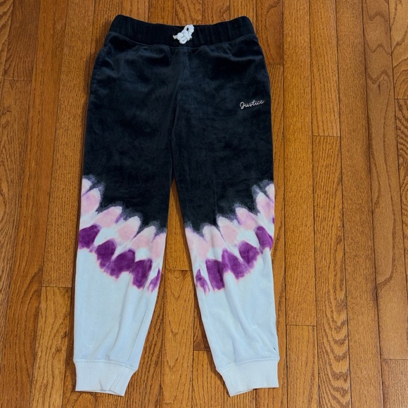 Justice Other - Justice Black and Purple Tie-Dye Joggers